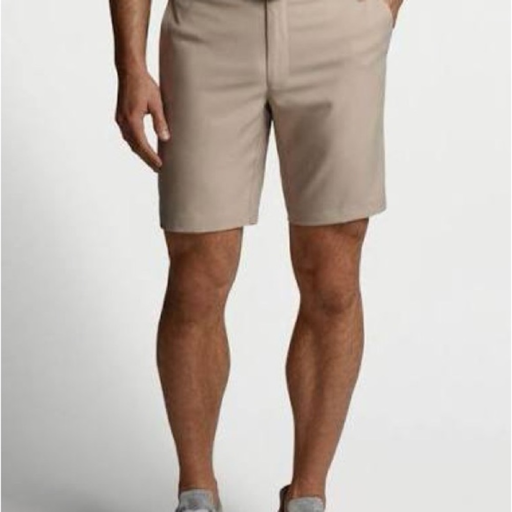 Peter Millar Men's Beige Flat Front Shorts